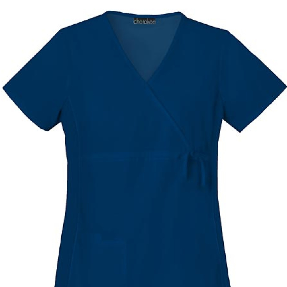 Cherokee Maternity Wrap Nurse Scrub Top